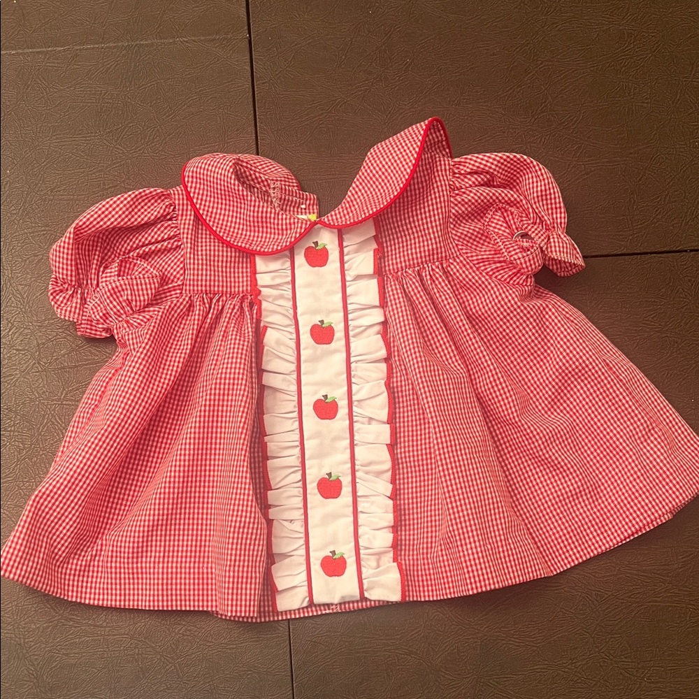 Charming Red Gingham Kids Dress